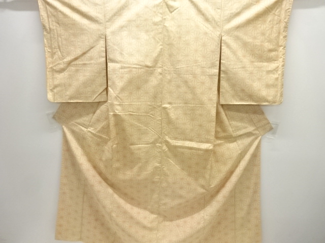 JAPANESE KIMONO / ANTIQUE KIMONO / SILK / TSUMUGI / WOVEN ASANOHA